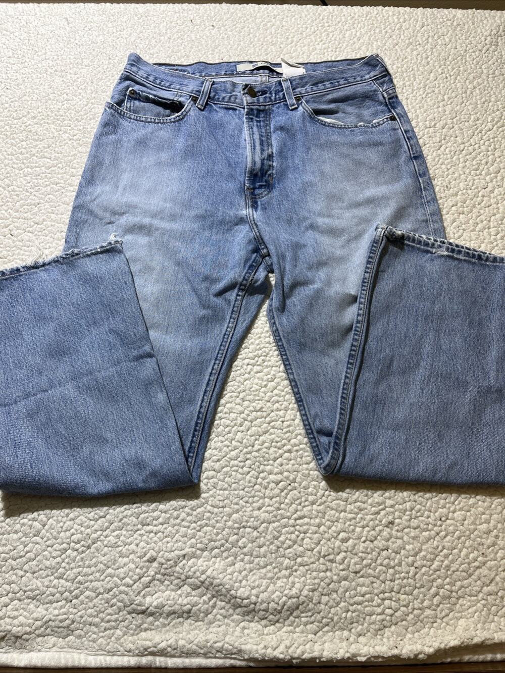 Gap 1969 Easy Fit Jeans 34x30 Straight Leg Wash Distressed